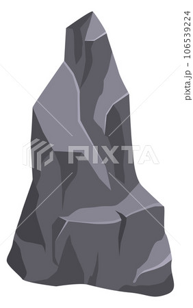 Granite rock. Cartoon stone form. Nature element 106539224