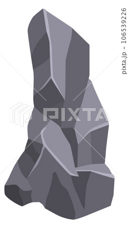 Natural rock element. Stone solid cartoon form 106539226