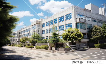 青空と学校の校舎 青空と学校の校舎 106539909