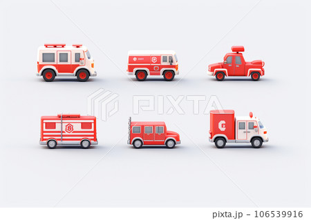 病院と消防車(ピクト) 病院と消防車(ピクト) 106539916