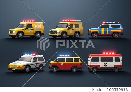 病院と消防車(ピクト) 病院と消防車(ピクト) 106539918