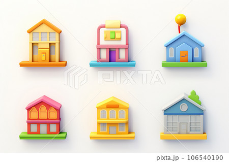 小学校の校舎(ピクト) 小学校の校舎(ピクト) 106540190