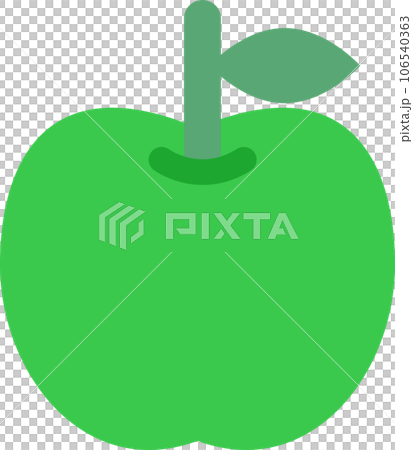 Simple cute silhouette illustration of an apple 106540363