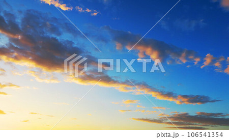 埼玉県川口市の夕焼けの風景 埼玉県川口市の夕焼けの風景 106541354