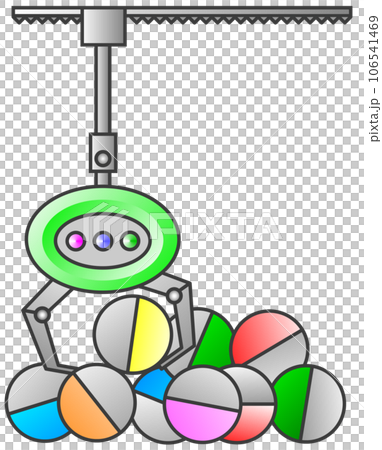 遊戲插圖，您可以通過用起重機將獎品吊到膠囊中來贏得獎品 106541469