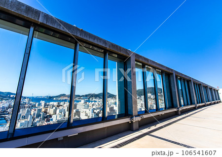 長崎市役所新庁舎　屋上庭園からの眺め　【長崎市】 106541607