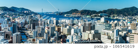 長崎市役所新庁舎 屋上庭園からの眺め パノラマ 【長崎市】 長崎市役所新庁舎 屋上庭園からの眺め パノラマ 【長崎市】 106541619