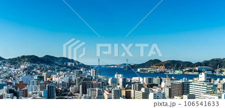 長崎市役所新庁舎 屋上庭園からの眺め パノラマ 【長崎市】 長崎市役所新庁舎 屋上庭園からの眺め パノラマ 【長崎市】 106541633