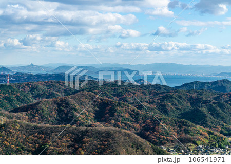 常山　山上から見た高松市方面　岡山県玉野市 106541971