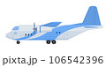 Cartoon cargo plane. Vector illustration isolated on white background 106542396