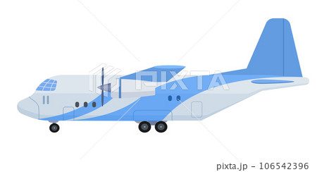 Cartoon cargo plane. Vector illustration isolated on white background 106542396