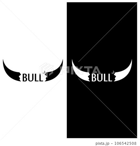 bull head horn icon template 106542508