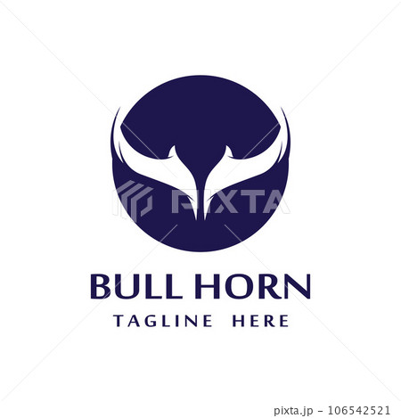 bull head horn icon template bull head horn icon template 106542521