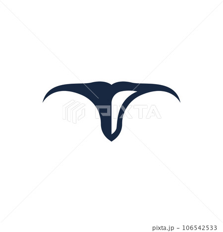bull head horn icon template 106542533