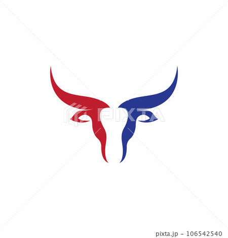 bull head horn icon template 106542540