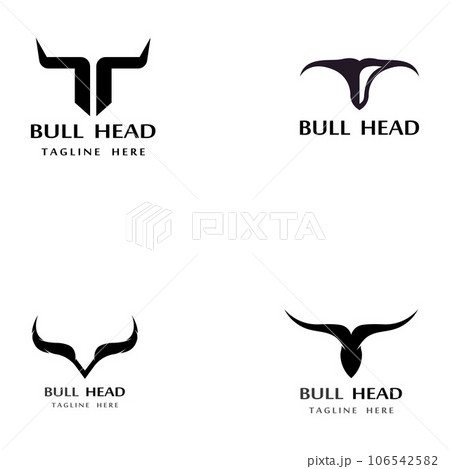 bull head horn icon template bull head horn icon template 106542582