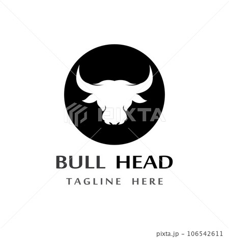 bull head horn icon template bull head horn icon template 106542611