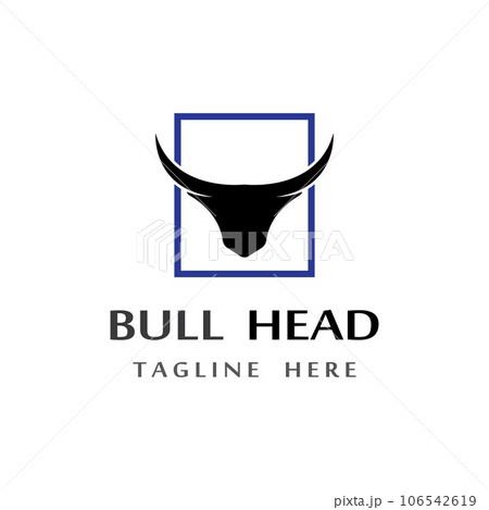 bull head horn icon template bull head horn icon template 106542619