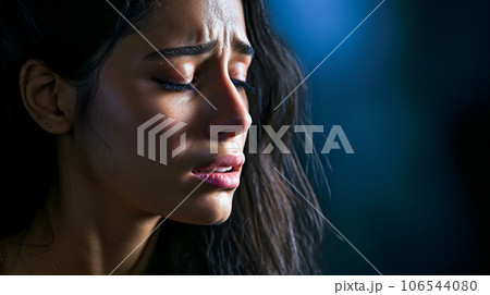 悲しむ女性 106544080