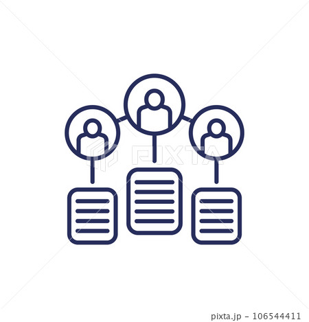 User base icon, line vector User base icon, line vector 106544411