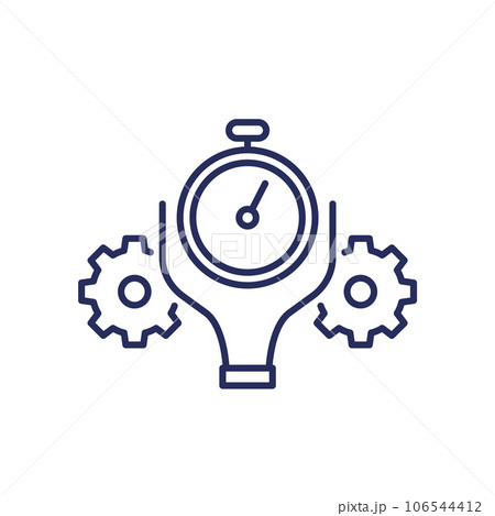 fast funnel line icon on white fast funnel line icon on white 106544412