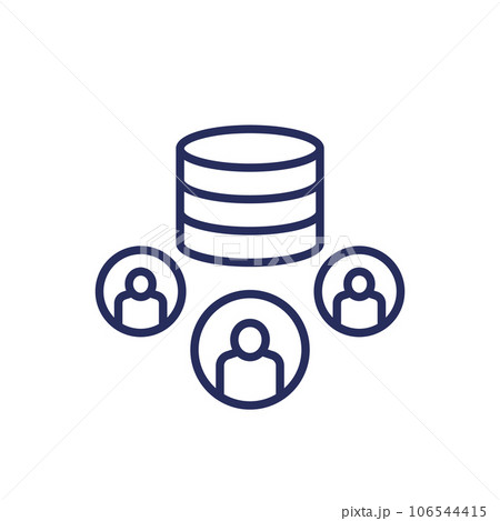 User base line icon on white User base line icon on white 106544415