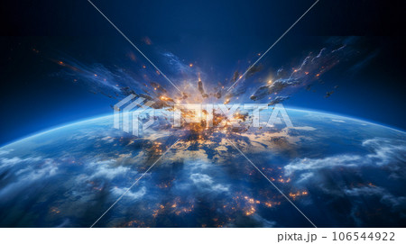 爆発する地球 106544922