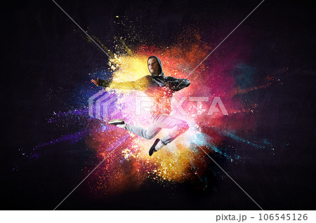 Modern female dancer in action Modern female dancer in action 106545126