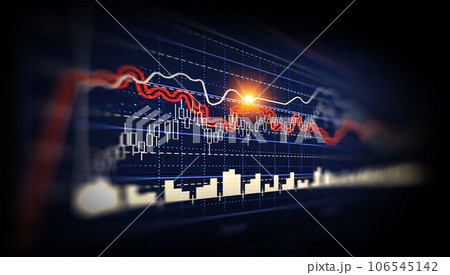 Business graph and trade monitor 106545142