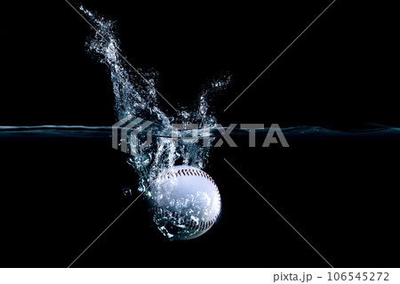 Baseball Splashing Water . Mixed media Baseball Splashing Water . Mixed media 106545272