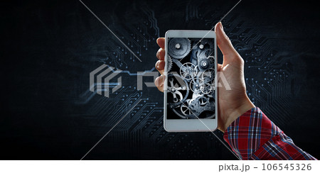 Innovation and creativity concept . Mixed media 106545326