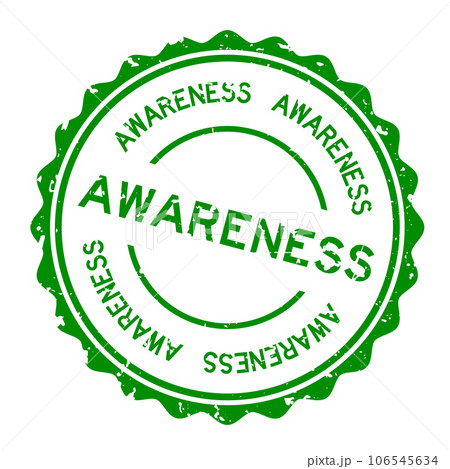 Grunge green awareness word round rubber seal stamp on white background Grunge green awareness word round rubber seal stamp on white background 106545634