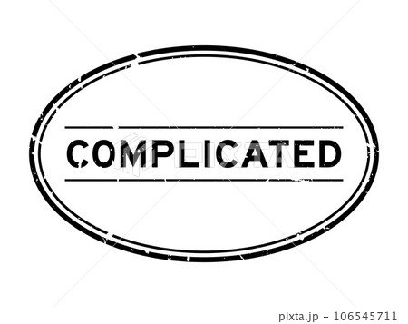 Grunge black complicated word oval rubber seal stamp on white background Grunge black complicated word oval rubber seal stamp on white background 106545711