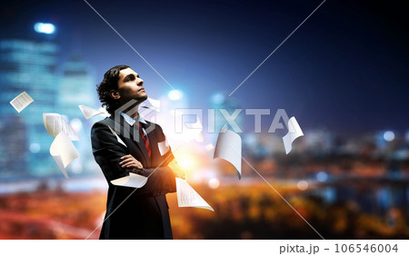Business and innovation concept . Mixed media 106546004