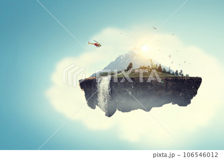 Alpine landscape image . Mixed media Alpine landscape image . Mixed media 106546012