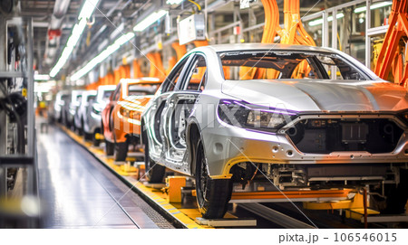 車の製造ライン 106546015