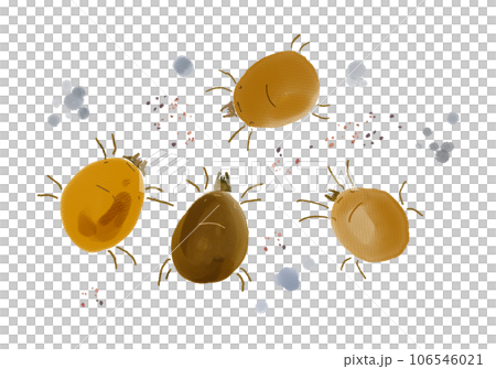 塵蟎和灰塵的插圖。水彩風格的輕柔觸摸。室內灰塵。 塵蟎和灰塵的插圖。水彩風格的輕柔觸摸。室內灰塵。 106546021