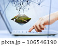 Hands of a businesswoman on keyboard 106546190