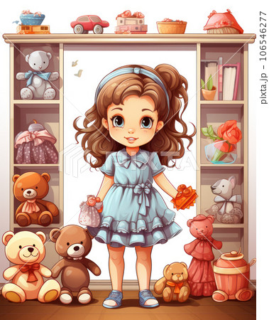 Cute bright little girl's room Cute bright little girl's room 106546277