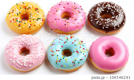 Sweet tasty colorful donuts 106546291