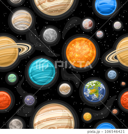 Vector Space Seamless Pattern 106546421