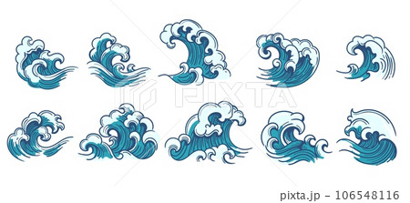 Ocean storm round wave set Ocean storm round wave set 106548116