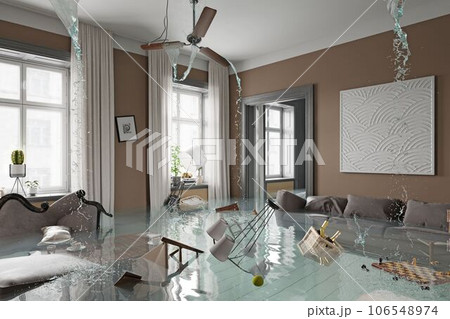 Flooding living interior 106548974