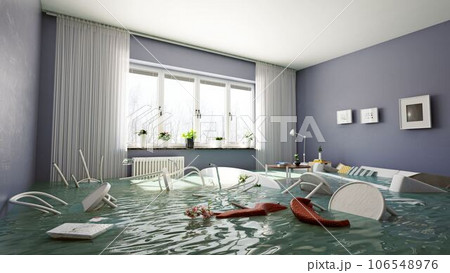 Flooding living interior 106548976