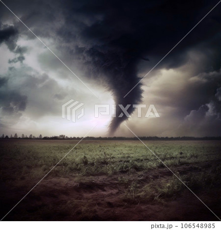 Approaching tornado. AI generated 106548985