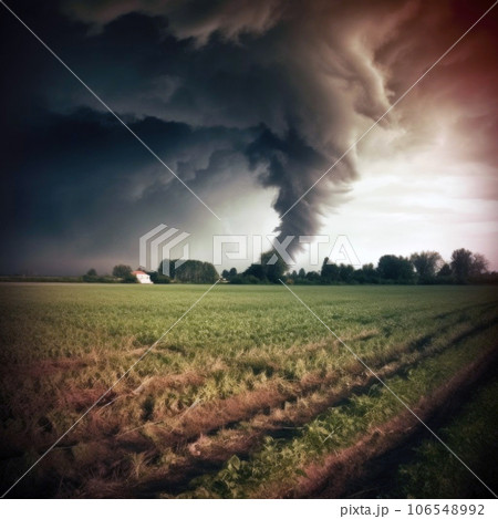 Approaching tornado. AI generated 106548992