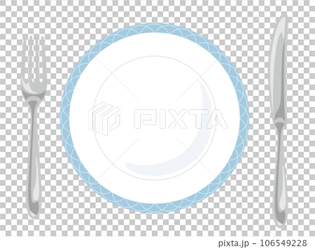 シルバーカトラリーとお皿の食事前のベクターイラスト/cutlery シルバーカトラリーとお皿の食事前のベクターイラスト/cutlery 106549228