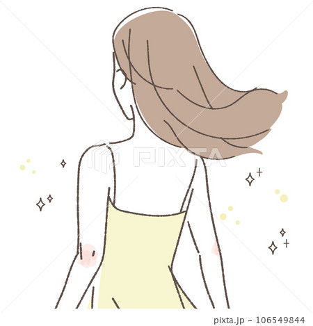 女性の後ろ姿のイラスト 106549844