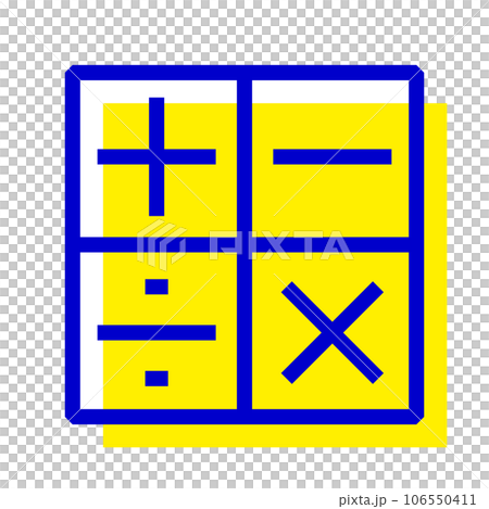 Two color style icons representing education, calculations, arithmetic and mathematics 106550411