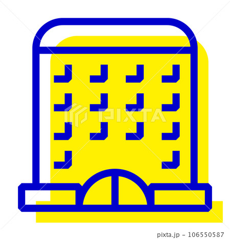 ビル、建物を表す2色スタイルのアイコン 106550587